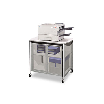 Safco® Impromptu Deluxe Machine Stand W-doors, 34.75w X 25.5d X 30.75h, Black-cherry freeshipping - TVN Wholesale